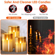 3-Pack Real Wax LED Pillar Candles