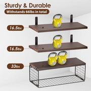 2-In-1 Floating Wall Mounted Shelves