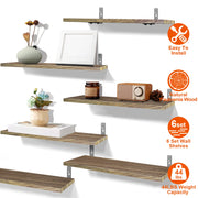 6 Sets Floating Shelves