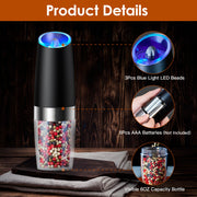 2Pcs Gravity Sensing Salt and Pepper Grinder