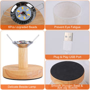 Modern Bedside Lamp with USB Plug