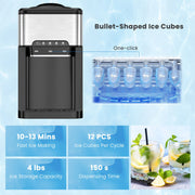 3-in-1 Water Cooler Dispenser with Ice Maker & Temp Settings