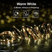 100 LEDs Solar String Lights Outdoor