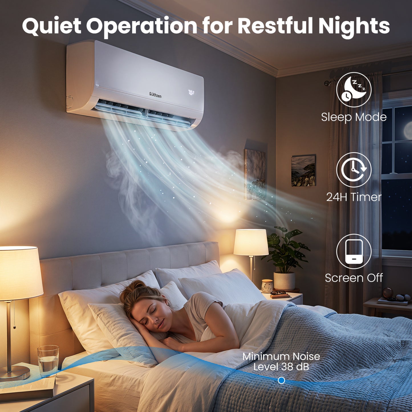 12000 BTU Mini Split Air Conditioner & Heater with WiFi