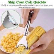 2PCS Stainless Steel Corn Peelers