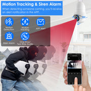 E27 WiFi Bulb Camera 1080P FHD