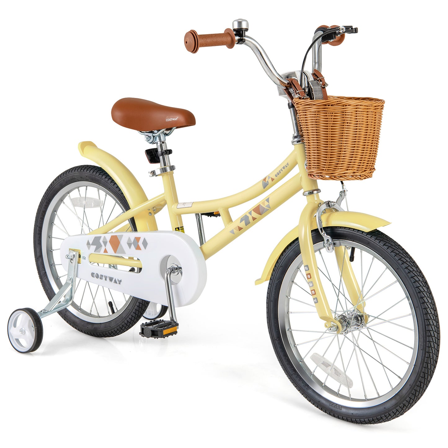 18 Inch Kids Bike Adjustable Bicycle with Reflectors and Bell for Children 4-8 Years Old-18 inches - 18 Inches