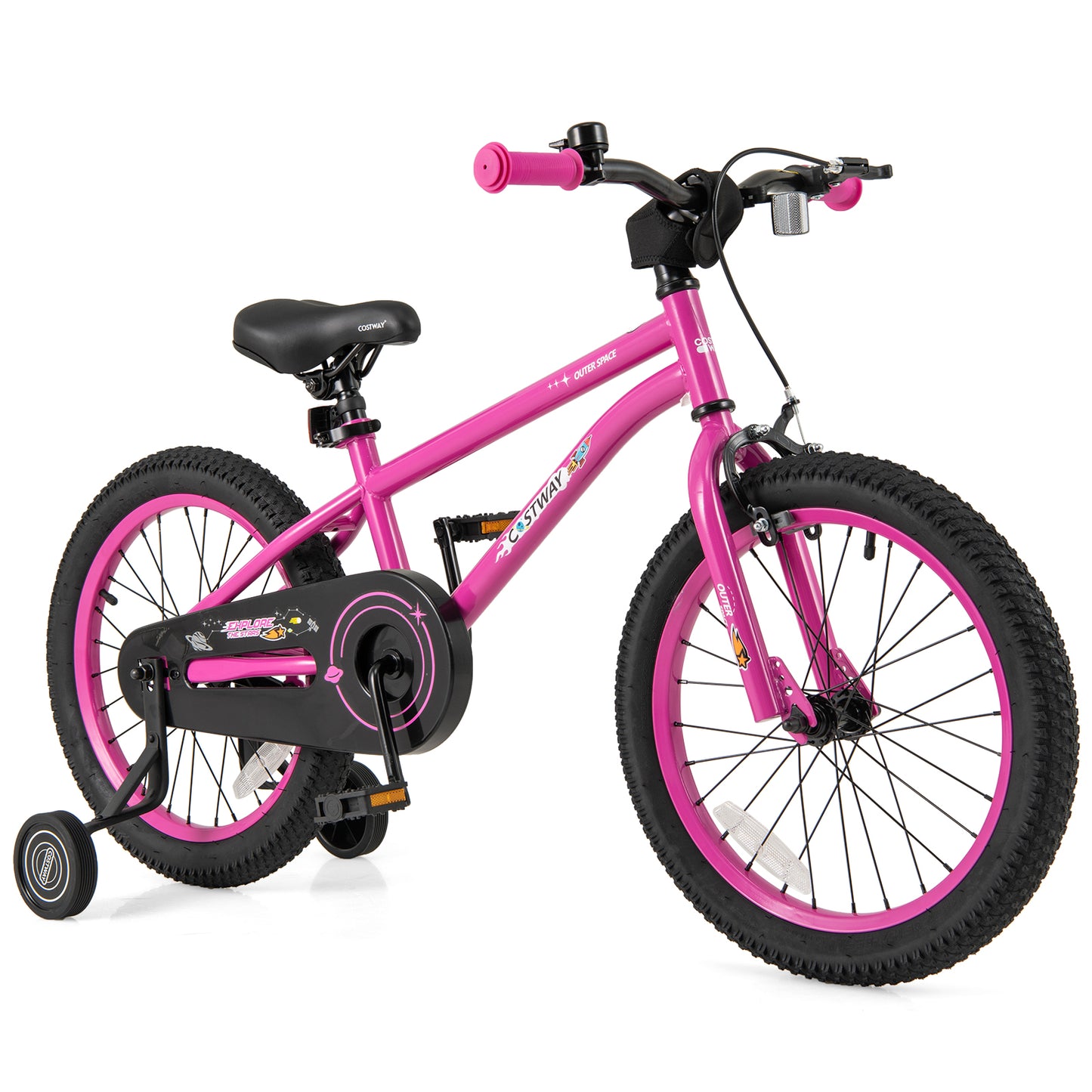 16-Inch Kids Bike for 4-7 Years Old Adjustable with Removable Training Wheels-16 inches - 8 Years Old Adjustable With Removable Training Wheels