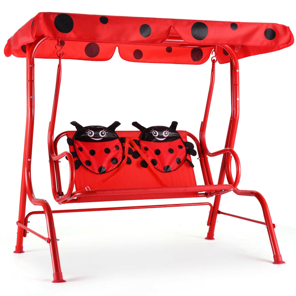 2 Person Kids Patio Swing Porch Bench with Canopy - Default