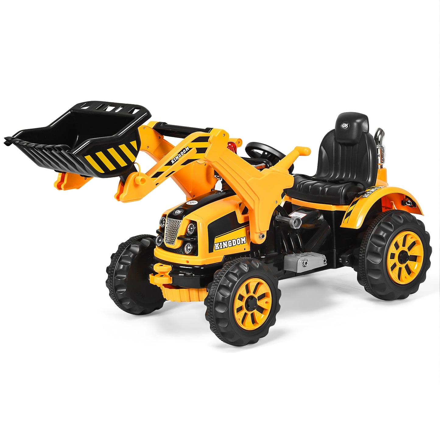 12 V Battery Powered Kids Ride on Dumper Truck-Blue - Yellow.