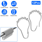 12 Sets of Shower Curtain Hooks