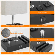 Fully Dimmable Bedside Table Lamp