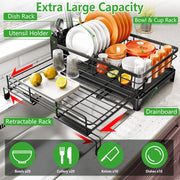 Retractable Dish Drying Rack
