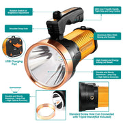 100000lm IPX6 LED Camping Flashlight Torch