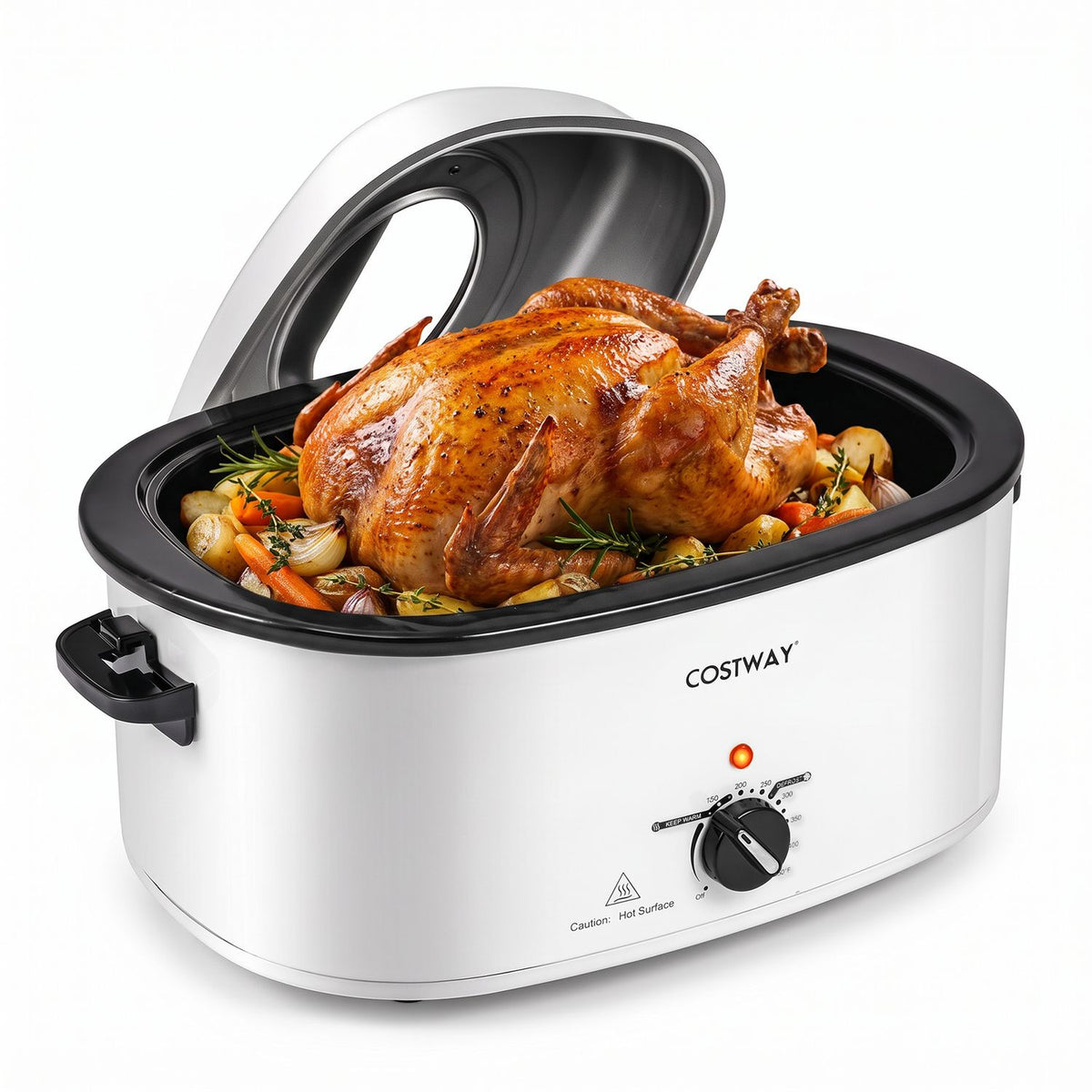22 QT Electric Roaster Oven with Self-Basting Lid and Removable Pan Rack