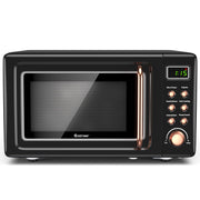 700W Retro Countertop Microwave Oven with 5 Micro Power and Auto Cooking Function-Golden