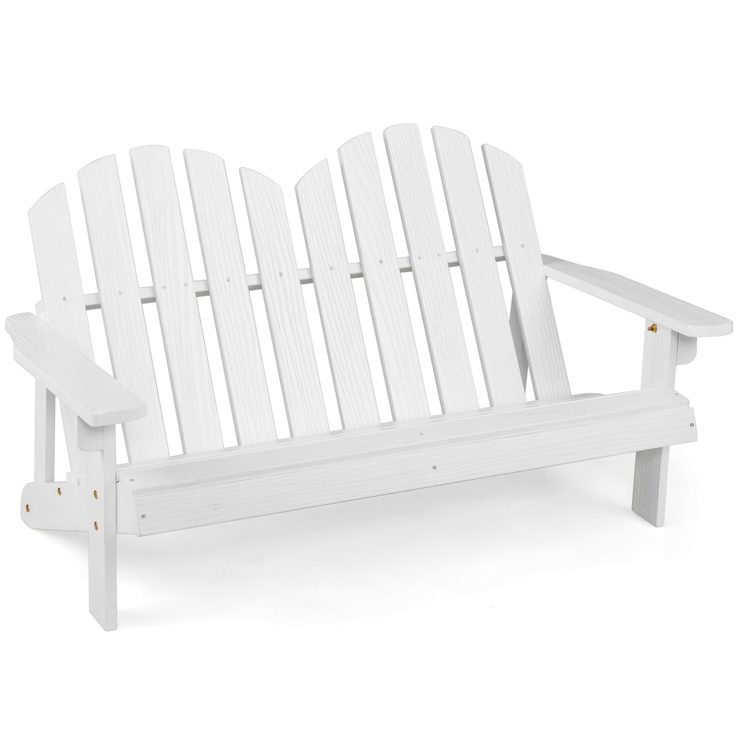 2 Person Adirondack Chair with High Backrest - White