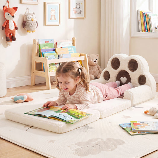 2-in-1 Convertible Kids Sofa to Lounger with Removable Cover