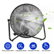 12in Floor Fan Copper Motor High-Velocity Industrial Fan