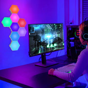 Hexagon LED Wall Lights 8-Pack RGBW Panels