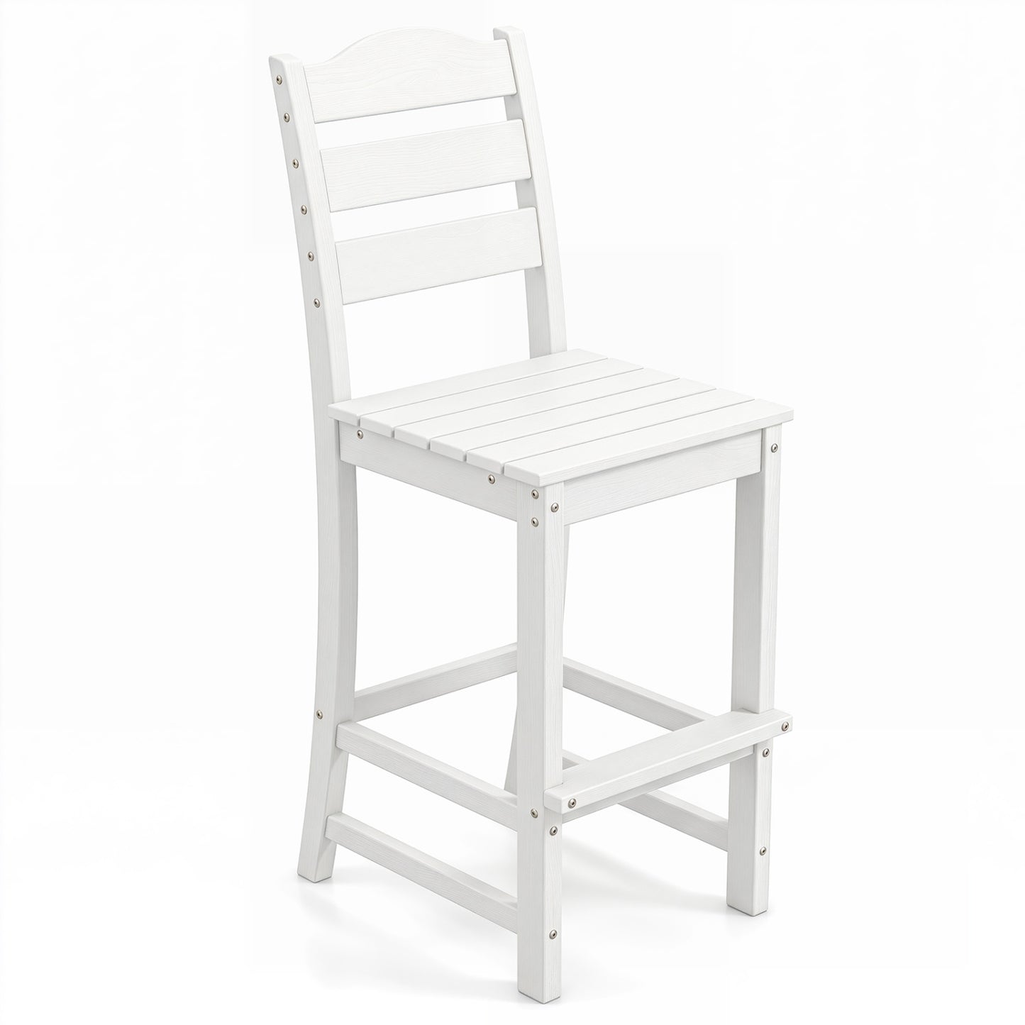 Counter Height Bar Stool with Back and Footrest - 30 Inch