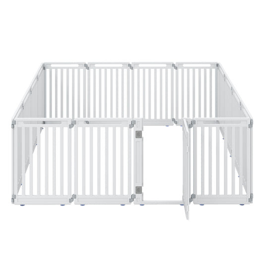 16-Panel Dog Playpen 31.5" Height Indoor Outdoor Pet Gate
