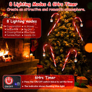 Solar Christmas Candy Cane Lights