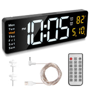 15.7in LED Digital Wall Clock with Remote Control