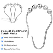 12 Sets of Shower Curtain Hooks