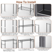 2 Tier Clothing Rack With Cover