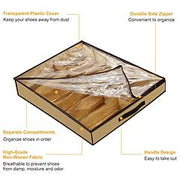 12 Cells Under Bed Shoes Organizer Shoes Container Box Holder