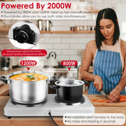 2000W Electric Infrared Dual Burner
