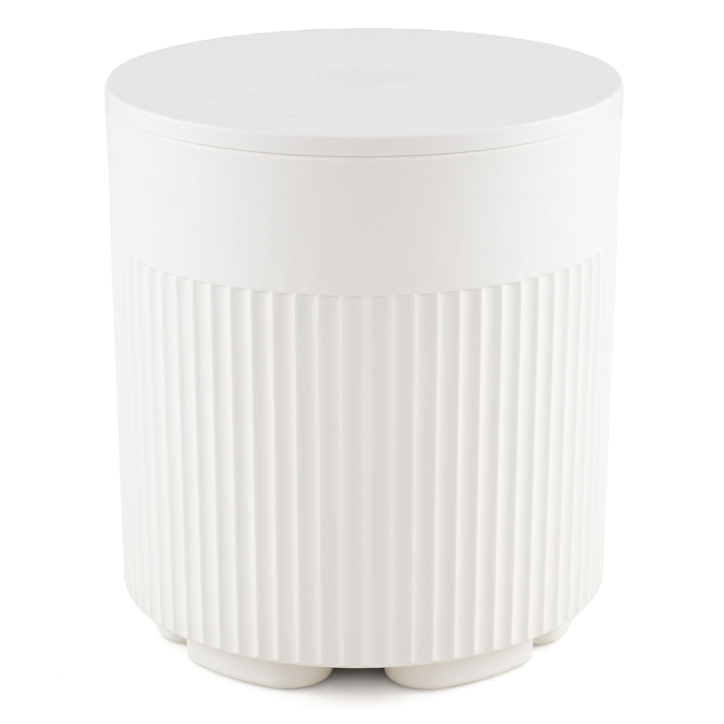 Outdoor Cooler Side Table with Fluted Design - 6.2 Gallon