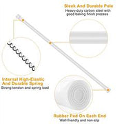 Adjustable Tension Curtain Rod Heavy-Duty Steel
