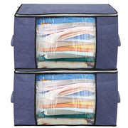 Navy Blue Clothes Storage Bags 2-Pack, 90L