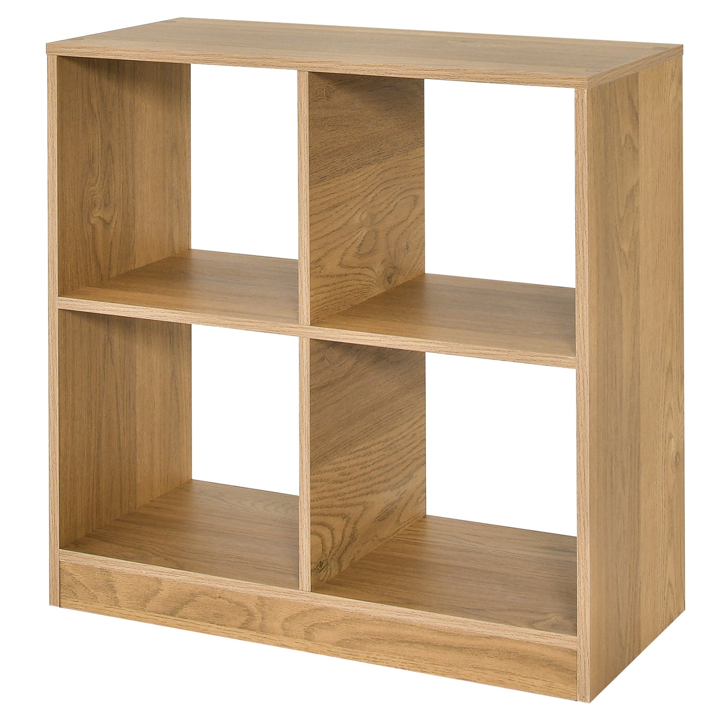4-Cube Kids Bookcase with Open Shelves-Natural - Natural
