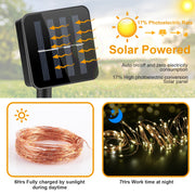 100 LEDs Solar String Lights Outdoor