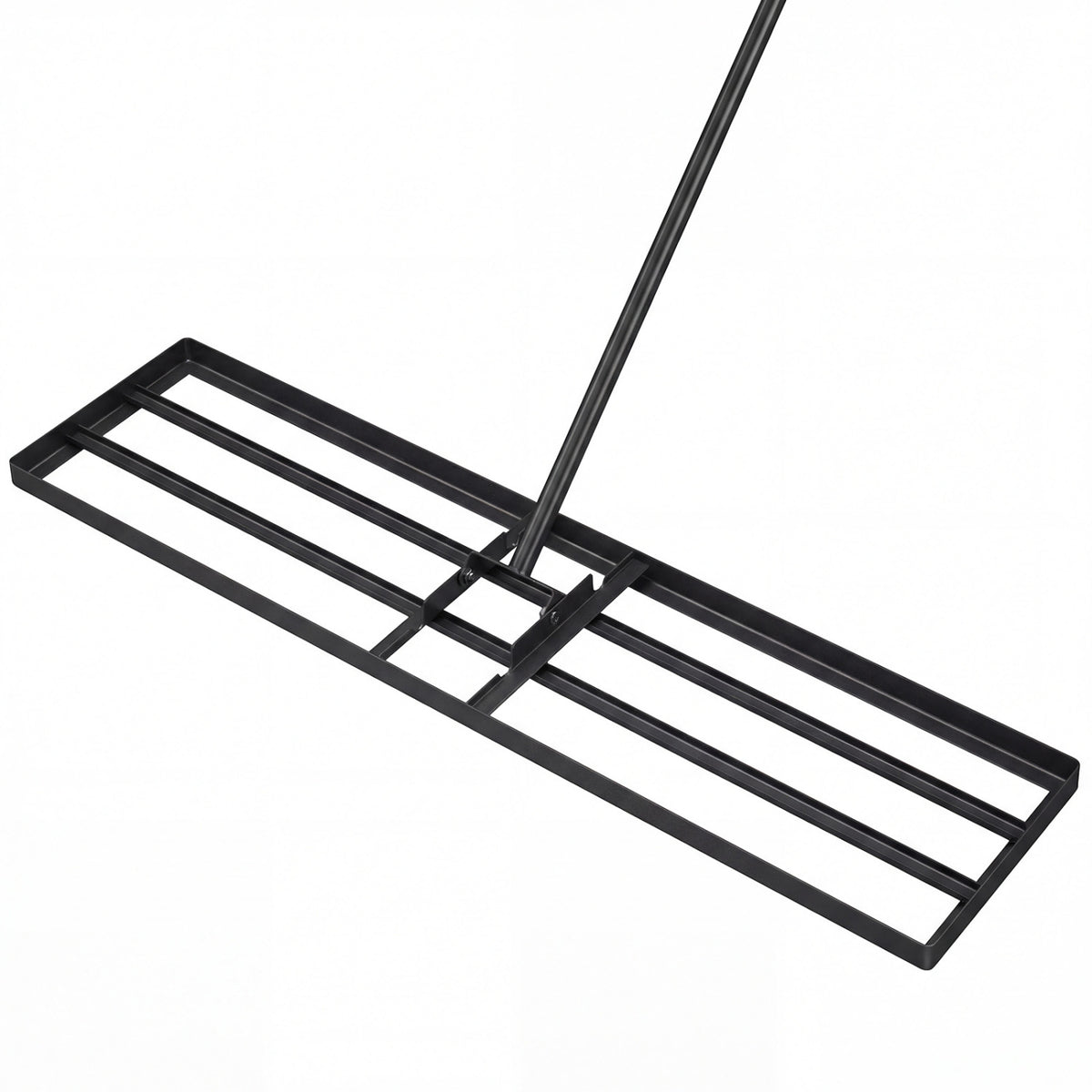 42 x 10 Inch Lawn Leveling Rake with Ergonomic Handle-Black - Black