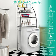 3 Tier 25.59x9.84x66.14in Bathroom Over the Toilet Storage Shelf