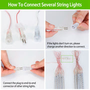 Solar Powered Meteor Shower String Lights