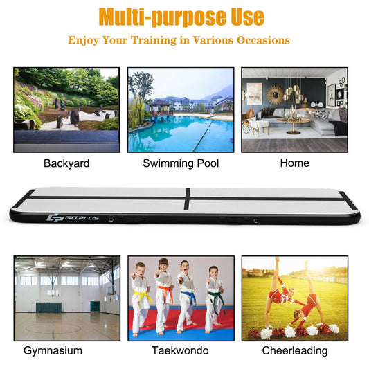 10 Feet Inflatable Gymnastics Tumbling Mat with Pump