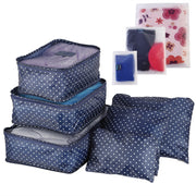 9Pcs Navy Clothes Storage Bags Travel Luggage Organizer