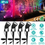 4Pcs Landscape Lights Color Changing
