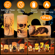 Battery Halloween Candles – 3-Pack with Timer