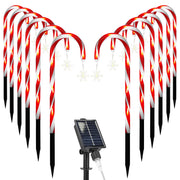 Solar Christmas Candy Cane Lights