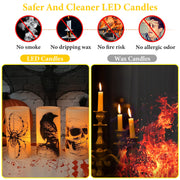 Battery Halloween Candles – 3-Pack with Timer