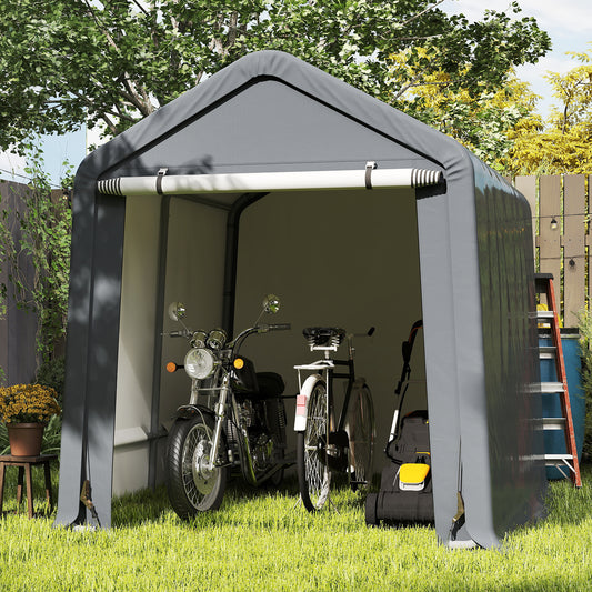 6 x 6.5/8 x 6.5 Feet Portable Motorcycle Outdoor Storage Shelter