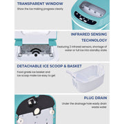 Mini Electric Ice Maker with Scoop