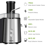 2-Speed Electric Juicer for Fruits & Vegetables