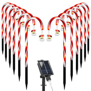 Solar Christmas Candy Cane Lights